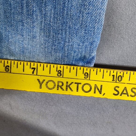 Rock & Roll Denim men's size 31X34 hard washed denim blue Pistol Straight jeans - Picture 16 of 16